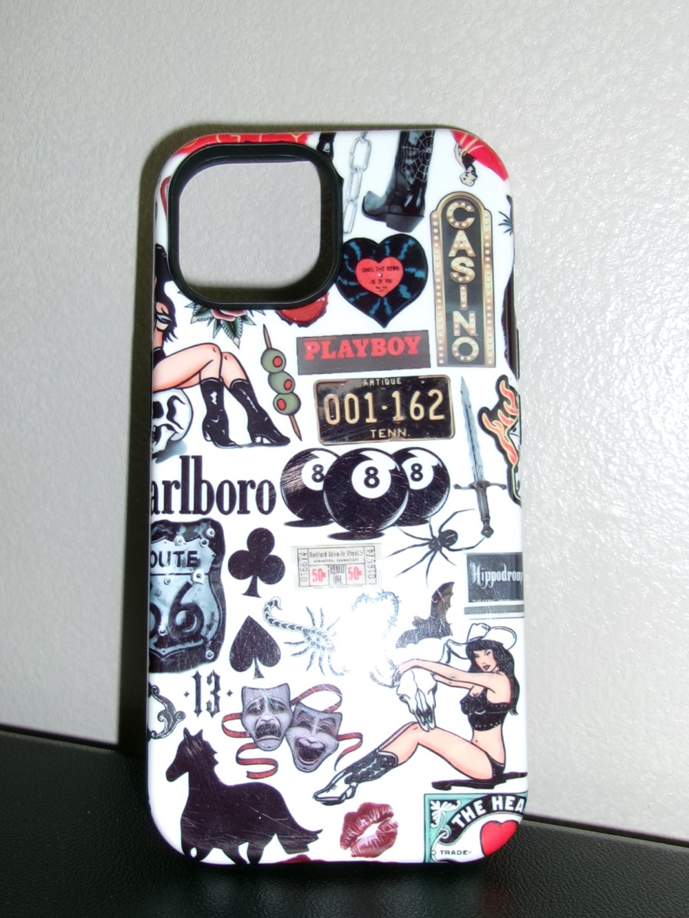 Graphic Sticker-Style Phone Case for iPhone 15